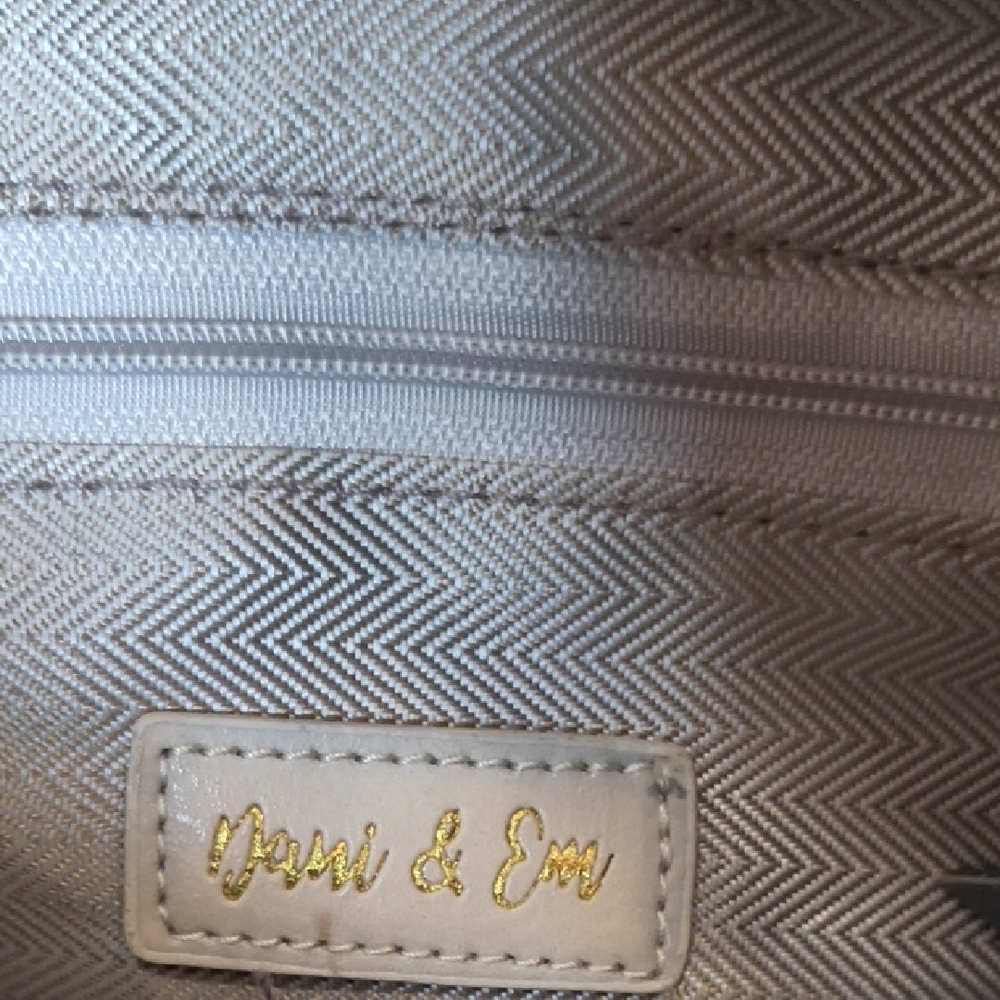 Dani & Em Gray Backpack Purse Gold Hardware - Picture 8 of 10